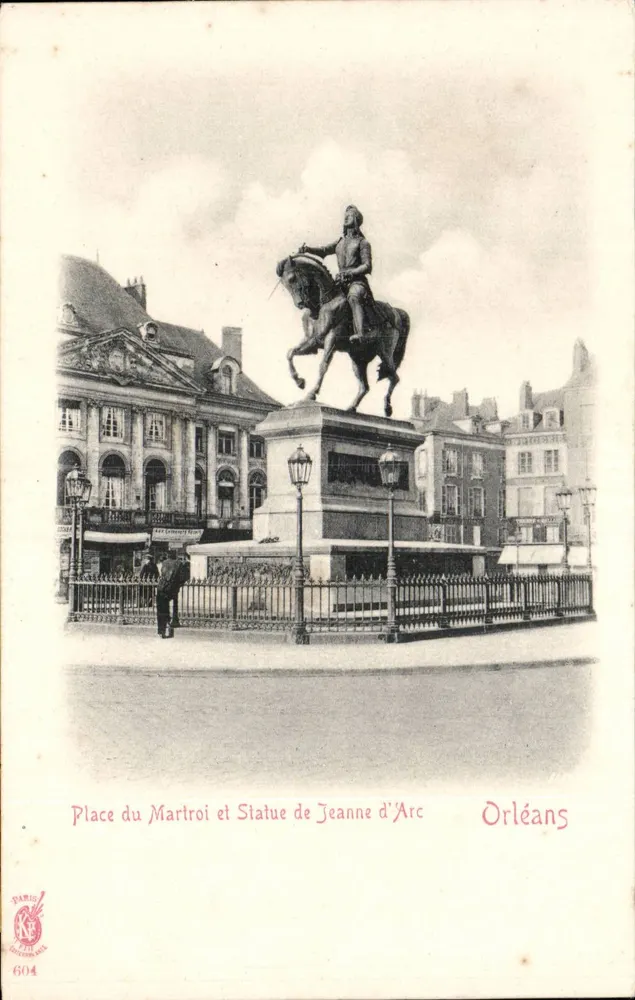 Platz des Martroi und Statue der Jeanne d'Arc — Orléans — Paris Sammlung 604 - Vorderseite