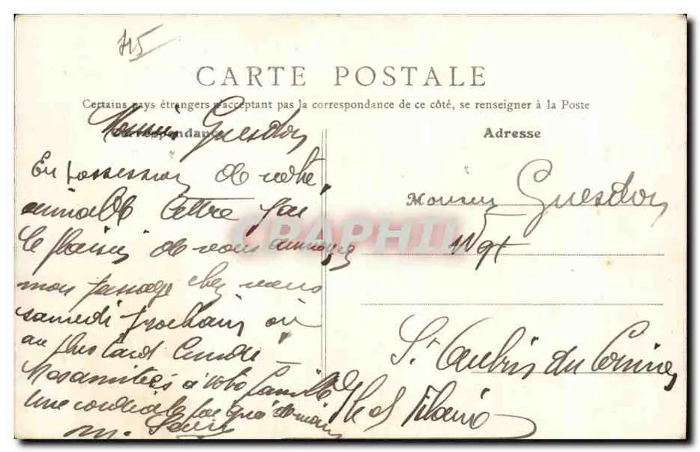 Orléans — Rue Bannier und Rue de la République — Café de la Rotonde — Th.G - Rückseite