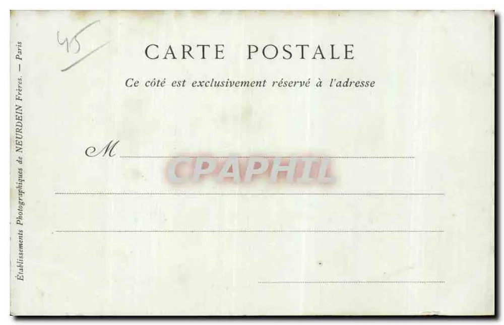 Orléans — Die Kasernen des Portail-Quartiers (Artillerie) — Sammlung ND Phot - Rückseite
