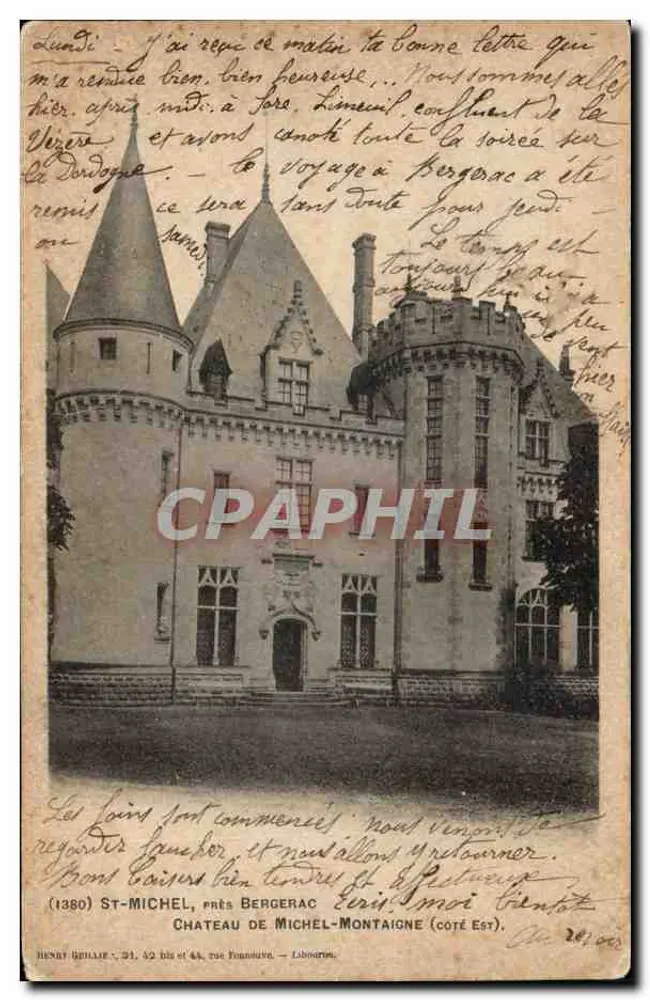 Schloss Michel-Montaigne — Saint-Michel, bei Bergerac — Henry Guille - Vorderseite