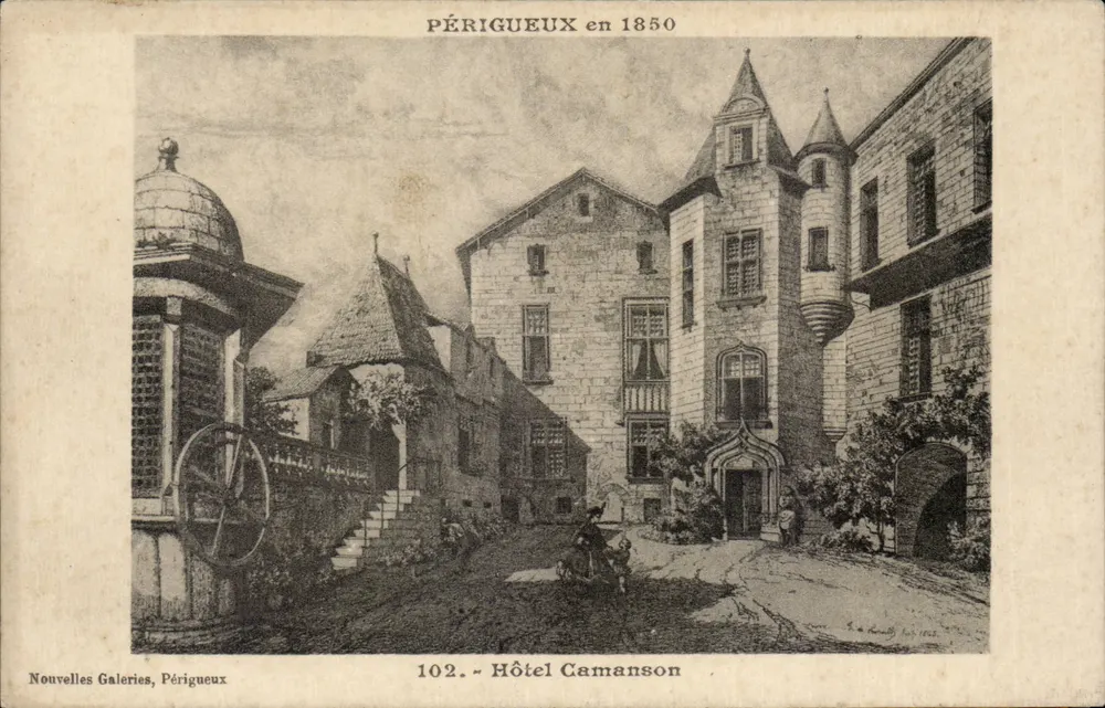 Périgueux em 1850 — Hotel Camanson — Novas Galerias, Périgueux, n°102 - Frente
