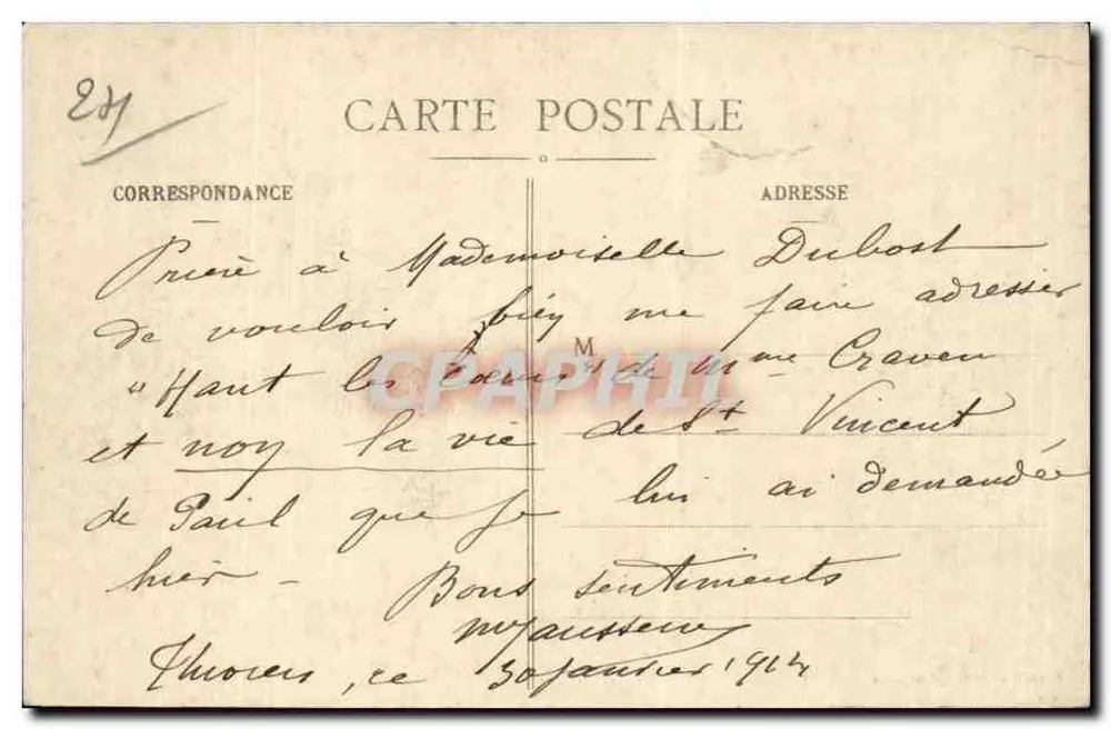 Périgueux em 1850 — Hotel Camanson — Novas Galerias, Périgueux, n°102 - Verso