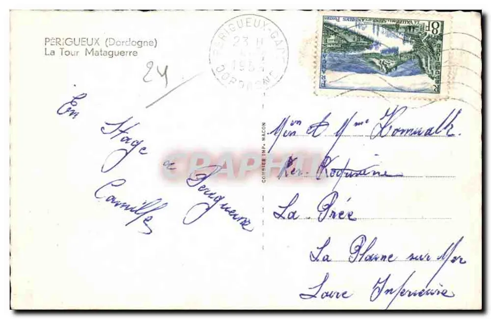 A Torre Mataguerre — Périgueux — editor Cimy - Verso
