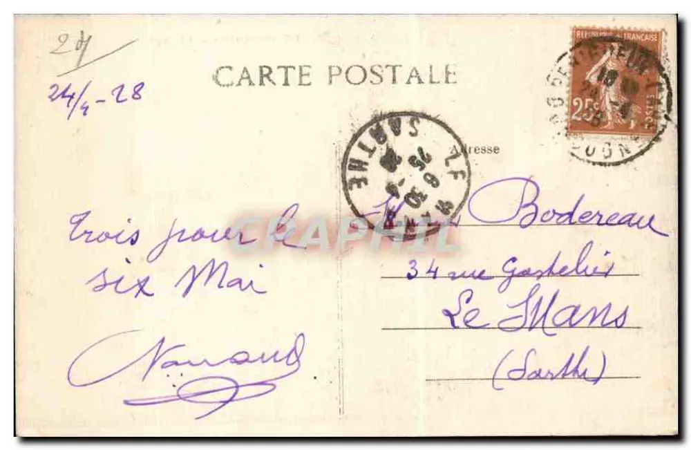 Périgueux — A Loge — Editor anônimo, n° 117 - Verso