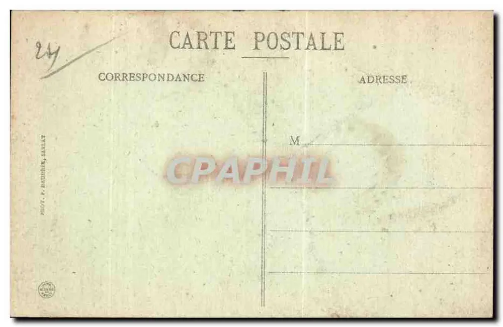 Esplanade de la Barre und Denkmal Jacques de Malleville — DOMME (en Sarladais) — P. B. S. - Rückseite
