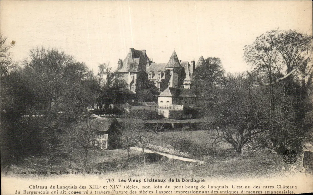 Château de Lanquais — Die alten Schlösser der Dordogne — Édition Vues Artistiques, Louis Garde, Labourde, n°792 - Vorderseite