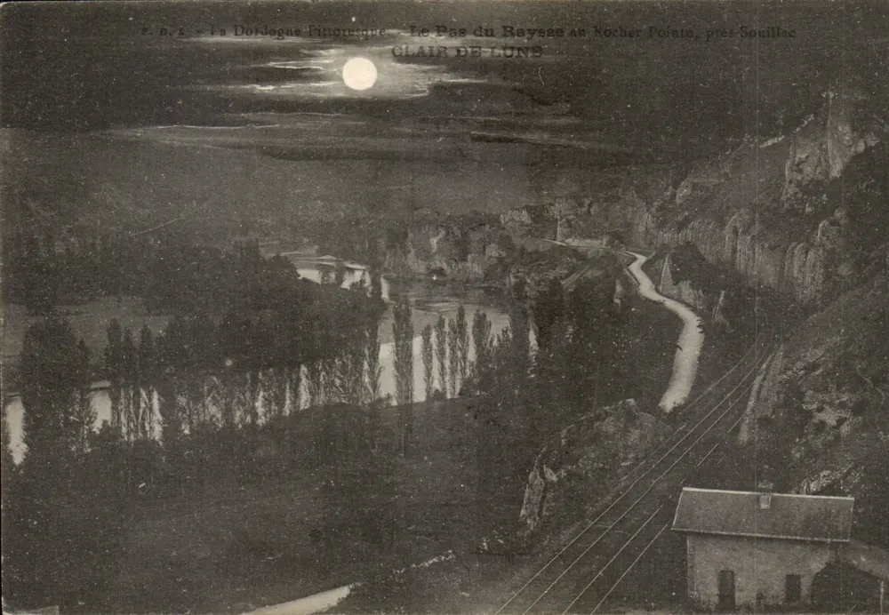 Der Pas du Bayesse am Rocher Poinin, nahe Socilliac — Mondlicht — P.D.G. - Die Dordogne Pictoresque - Vorderseite