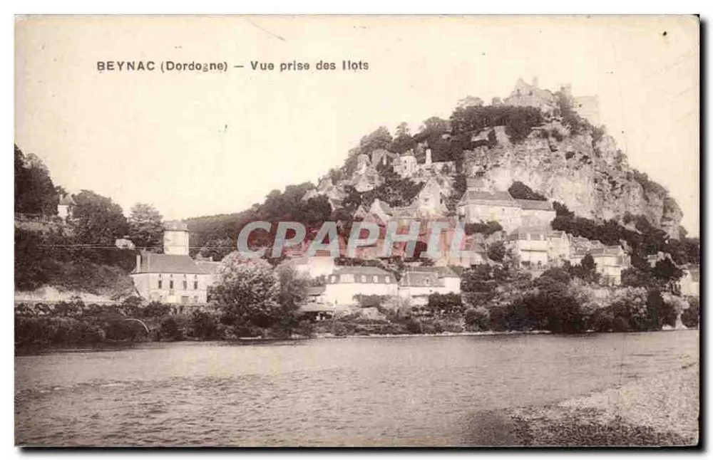 Beynac (Dordogne) — Vista scattata dagli Ilots - Recto
