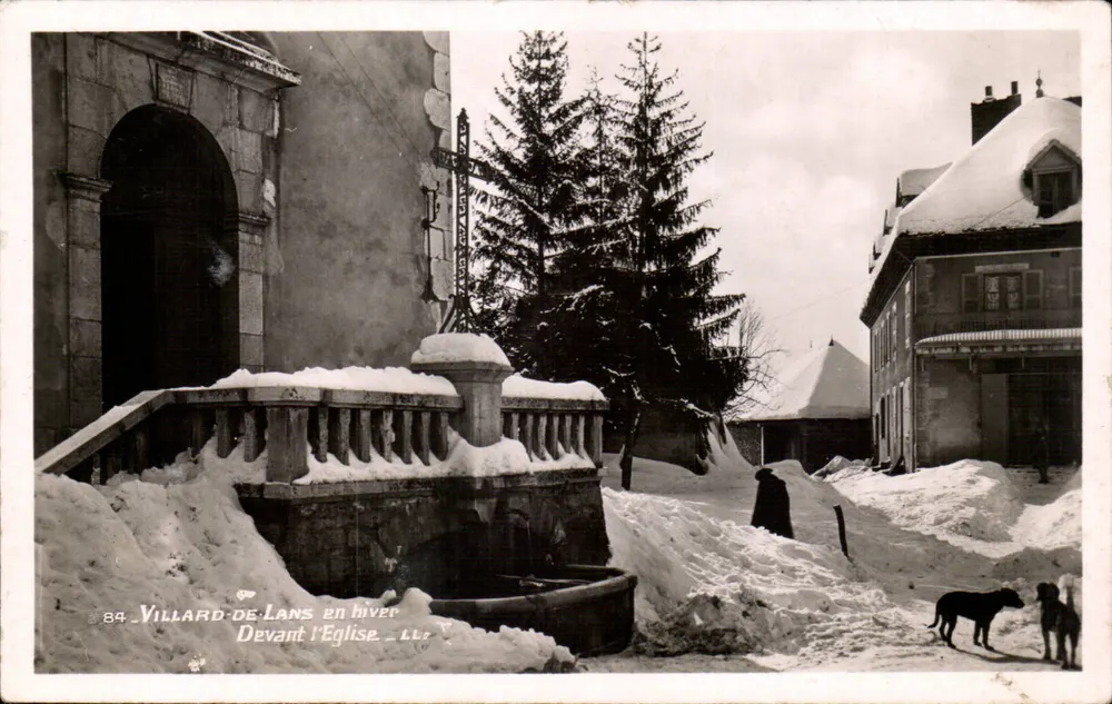 Villard-de-Lans no inverno — Diante da igreja — C.A.P. Strasbourg - Frente