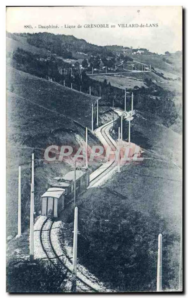 Linha de Grenoble para Villard-de-Lans — Dauphiné — Editor M. Bourcier, Grenoble - Frente