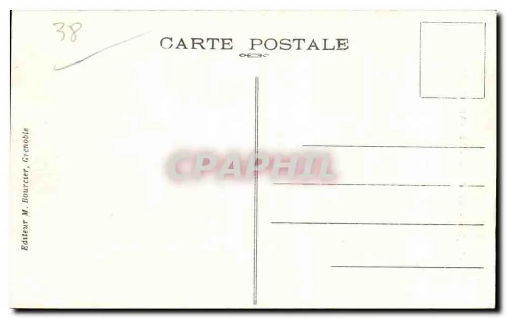 Linha de Grenoble para Villard-de-Lans — Dauphiné — Editor M. Bourcier, Grenoble - Verso