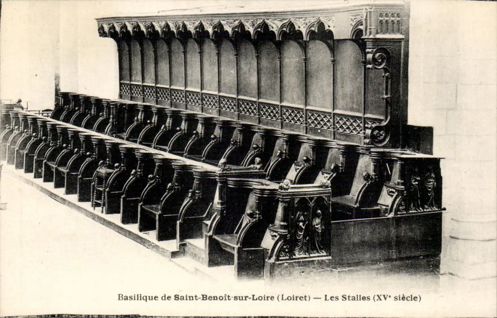 Basílica de Saint-Benoît-sur-Loire (Loiret) — As Stalles (século XV) - Frente