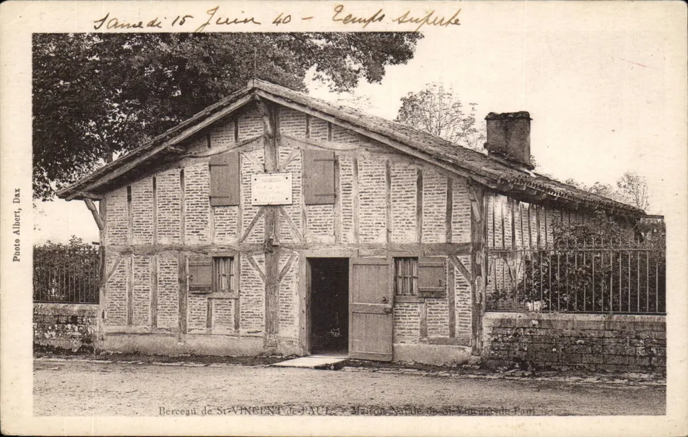 Geburtsort von Saint-VINCENT-DE-PAUL — Geburtsort von Saint-Vincent-de-Paul — Foto Albert, Dax - Vorderseite