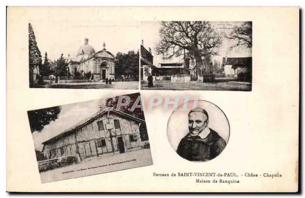 Ranquines - Wiege des Heiligen Vincent de Paul - Eiche - Kapelle - Haus Ranquine - Vorderseite