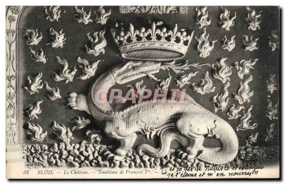 Blois — Das Schloss — Emblem von Franz I. - Vorderseite