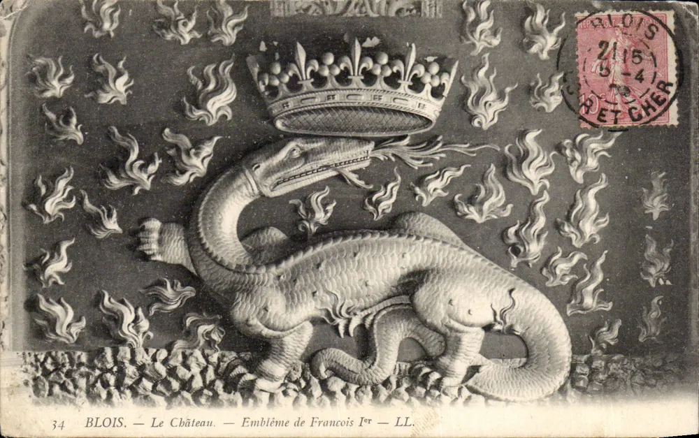 Blois — Das Schloss — Emblem von Franz I. — LL. - Vorderseite