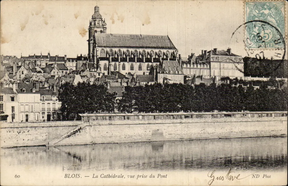 Blois — Die Kathedrale, Ansicht vom Pont — Gustave ND Phot - Vorderseite