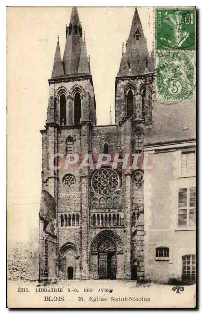 BLOIS — Igreja de São Nicolau — Édit. Livraria N.-D. das Aydes, n°18 - Frente