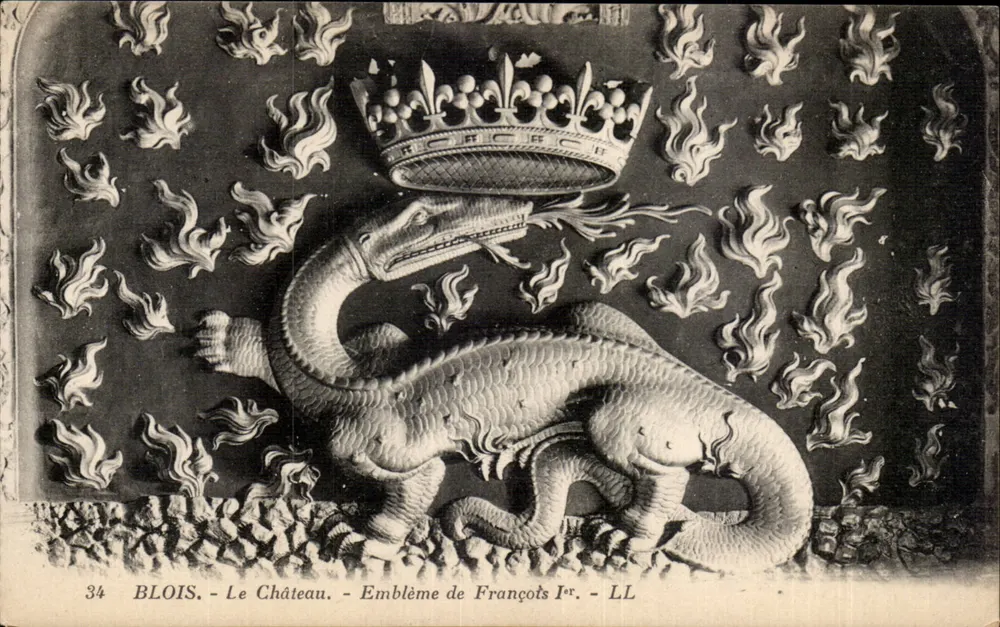 Blois - Das Schloss - Emblem von François I - LL - Vorderseite