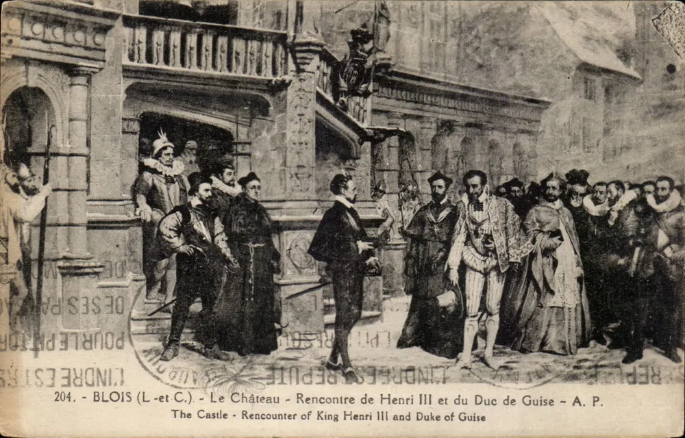 Blois (L.-et-C.) - Das Schloss - Begegnung von Henri III und dem Herzog von Guise - A. P. - Vorderseite