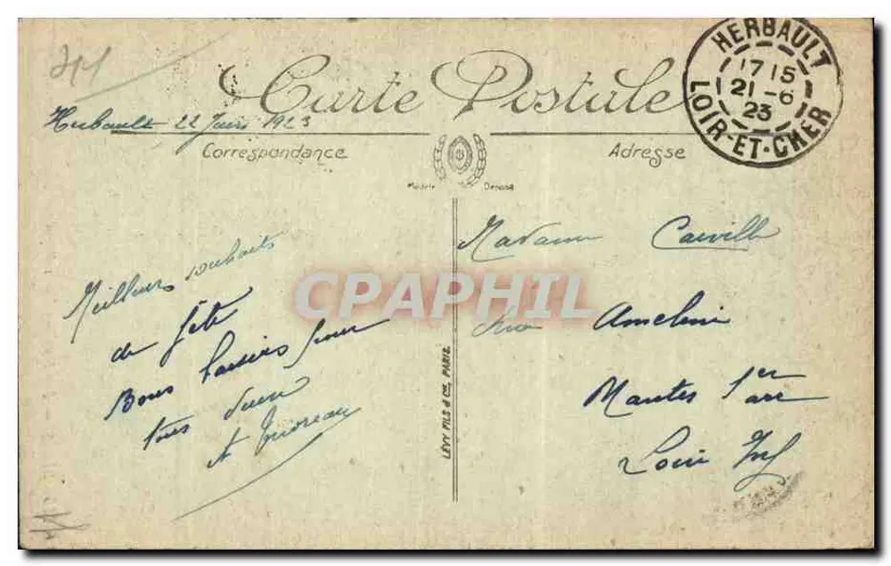 Blois — Os Escaleres Denis Papin — LL. — n° 115 - Verso