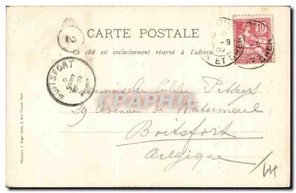 Blois — Igreja de São Vicente de Paulo — Fototipia A. Roger, n°4 - Verso