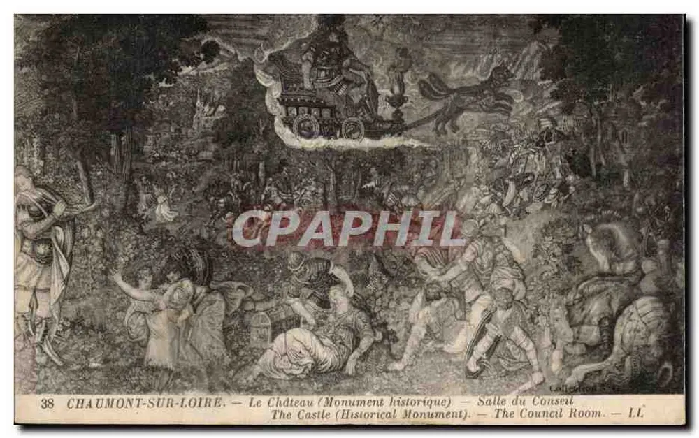 Chaumont-sur-Loire — Das Schloss (Historisches Monument) — Ratssaal — Verlag L. Cail (Nr. 38) - Vorderseite