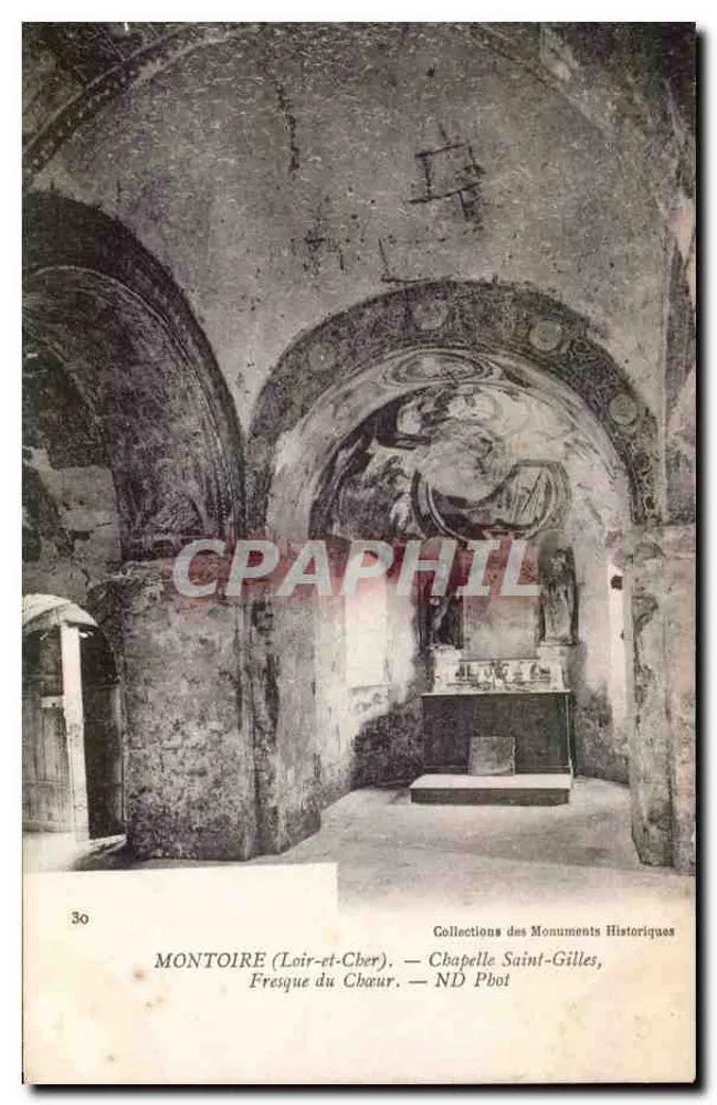 Montoire (Loir-et-Cher) — Kapelle Saint-Gilles, Fresko des Chors — Sammlung historischer Denkmäler - Vorderseite