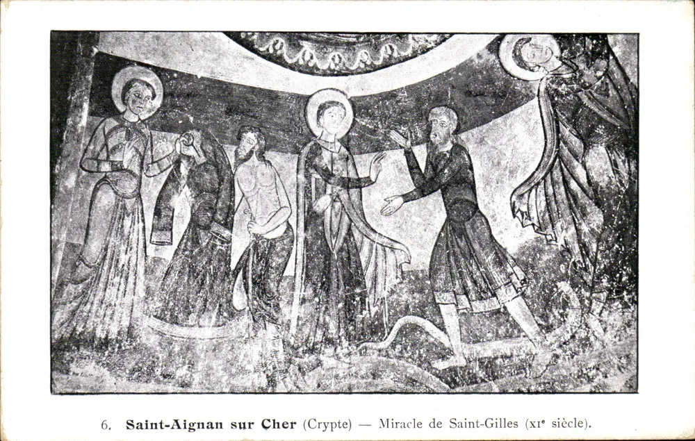 Saint-Aignan-sur-Cher — Krypta — Wunder von Saint-Gilles (11. Jahrhundert) - Vorderseite