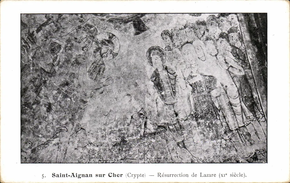 Saint-Aignan-sur-Cher — Auferstehung des Lazarus — Grabkapelle, 11. Jahrhundert - Vorderseite