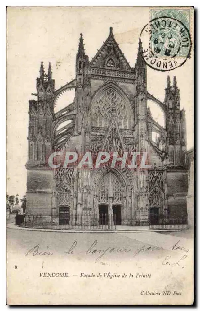 Vendôme — Fachada da Igreja da Trindade — Coleções ND Phot. - Frente