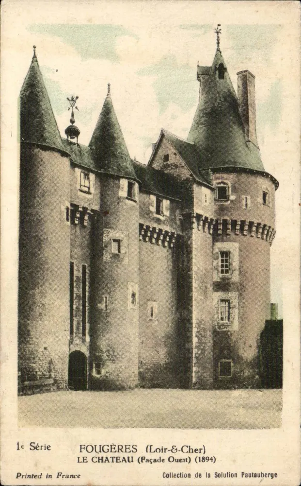 Fouigères (Loir-et-Cher) — O Castelo (Fachada Oeste) — Coleção da Solução Pautauberge - Frente
