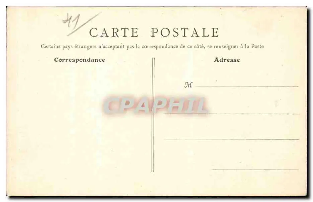 Castelo de Chenonceaux — Le Port — B. F., PARIS - Verso