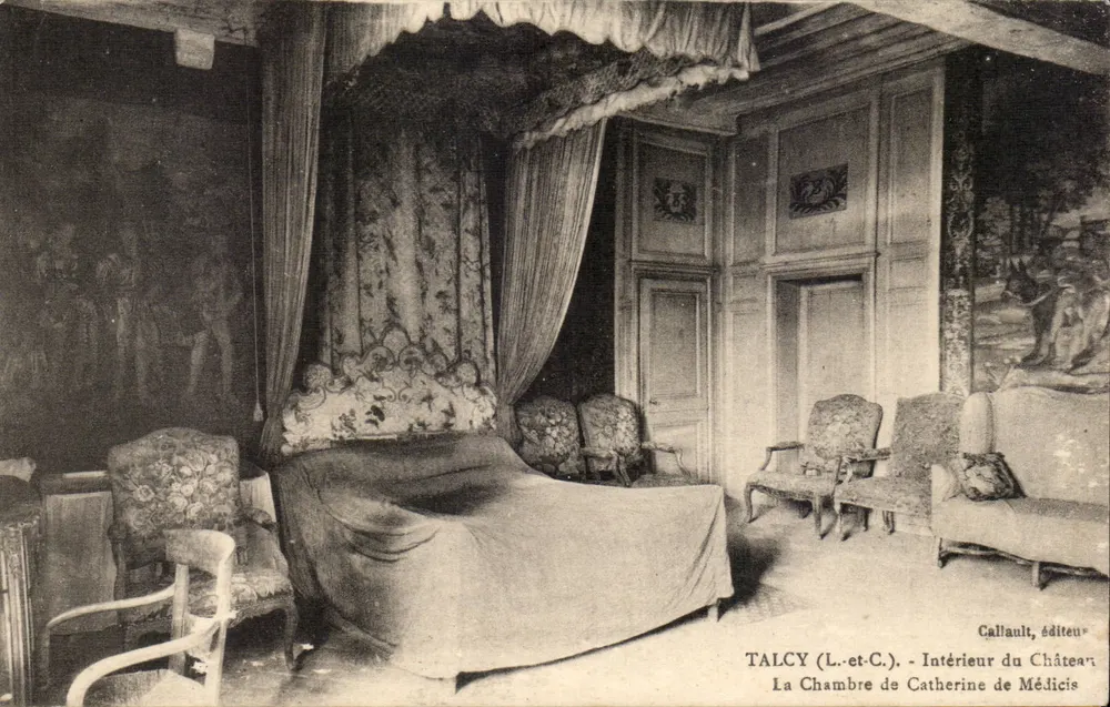 Talcy (Loir-et-Cher) — Innenraum des Schlosses, Zimmer von Catherine de Médicis — Verlag Gallault - Vorderseite