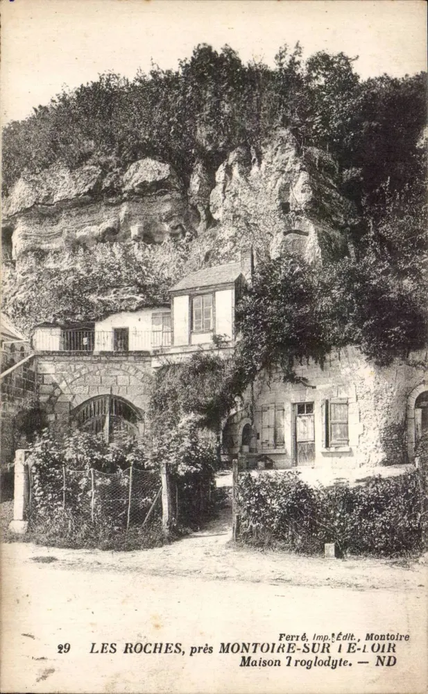 Les Roches, nahe Montoire-sur-le-Oir — Höhlenhaus — Ferré, Imp. & Édit., Montoire - Vorderseite
