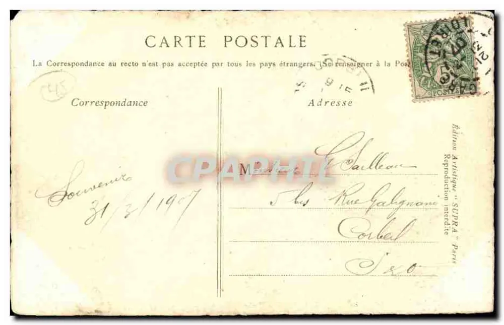 Orléans - Casa de Agnès Sorel — Edição Artística SCUPRA - Verso