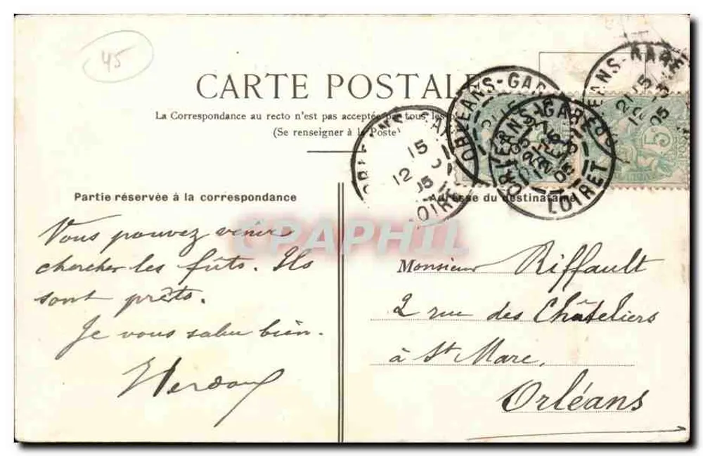 Orléans — Garten des Rathauses — unbekannter Verleger, Nr. 33 - Rückseite
