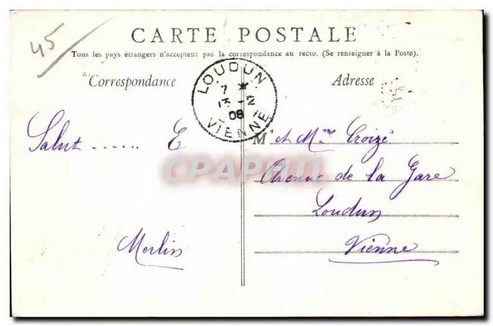 Orléans — Bas-relief da estátua de Joana d'Arc — editor anônimo, n°11 - Verso