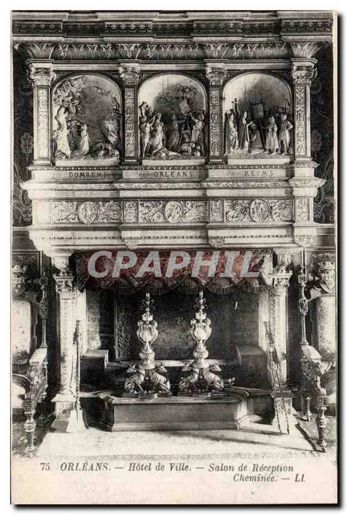 Orléans — Rathaus — Empfangssaal — Kamin - Vorderseite