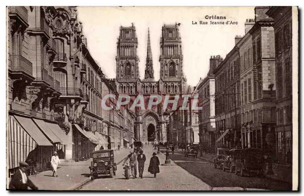 Orléans — A Rue Jeanne d'Arc com a catedral — L. Lenormand Orléans - Frente