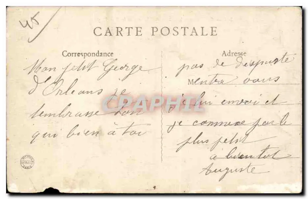 Orléans — La Place du Martroi und die Rue Royale — Contrexeville & Pavillon, n°864 - Rückseite