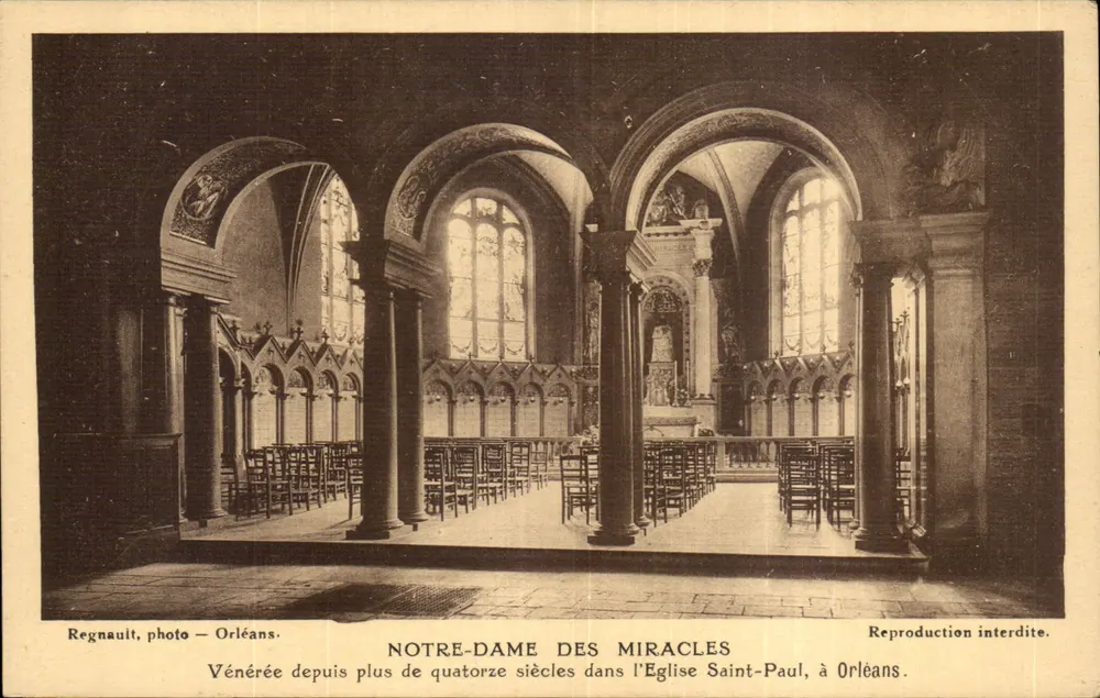 Nossa Senhora dos Milagres — Venerada há mais de quatorze séculos na Igreja de São Paulo, em Orléans — Regnault, foto - Orléans - Frente