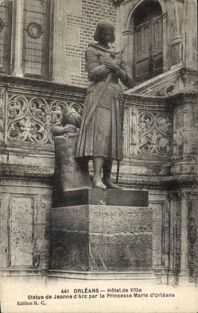 Statue der Jeanne d'Arc von der Prinzessin Marie d'Orléans — Rathaus — Ausgabe H. C. - Vorderseite