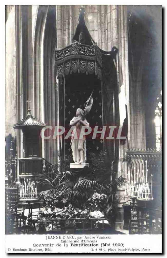 Jeanne d'Arc — Kathedrale von Orléans — von André Vermare (Mai 1909) - Vorderseite