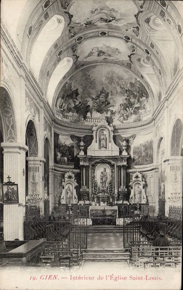 Gien — Innenansicht der Kirche Saint-Louis — unbekannter Verlag, Seriennummer 19 - Vorderseite