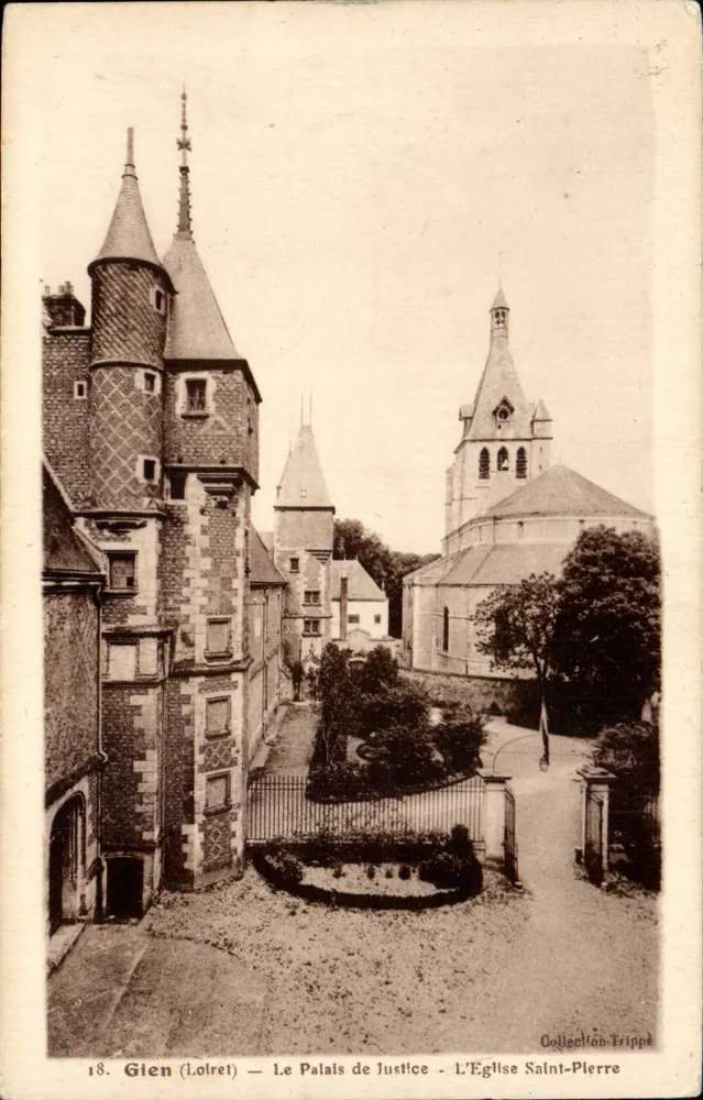 Gien (Loiret) — Das Palais de Justice - Die Kirche Saint-Pierre — Sammlung Trippe - Vorderseite