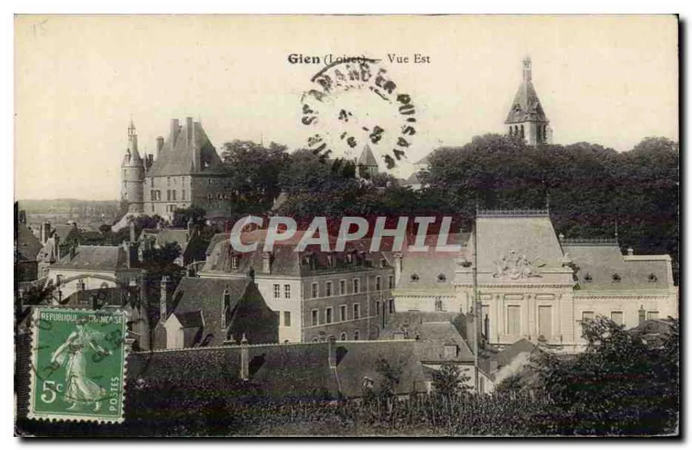 Gien (Loire) — Vista Leste — Foto L. Marchand, Loire - Frente