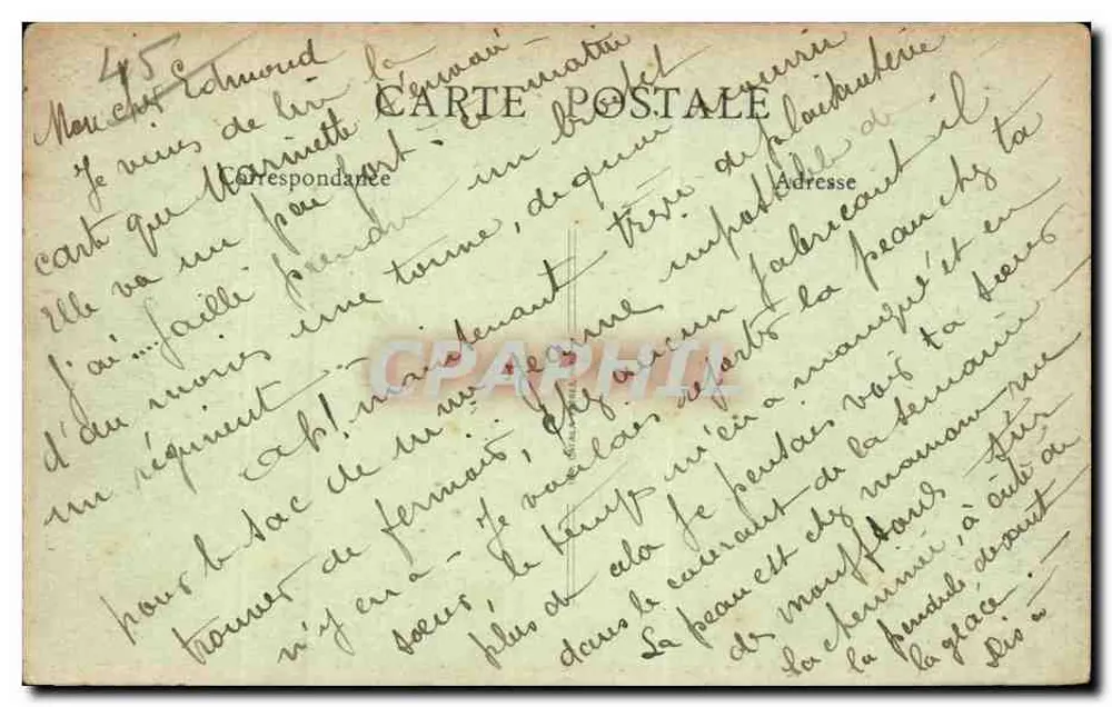 Malesherbes à vista de pássaro — O Castelo — Gilv. B. n°4 - Verso