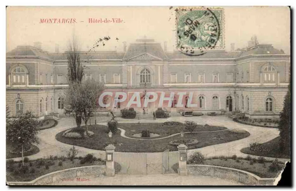 Montargis — Hotel de Ville — Editor: Mallet - Frente