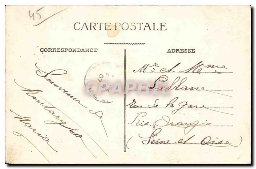 Vista panorâmica de Montargis — n°54 — Editor não identificado - Verso